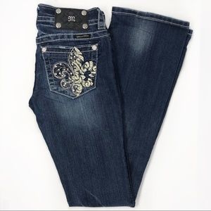 Miss Me Embellished Boot Cut Jeans Size 26